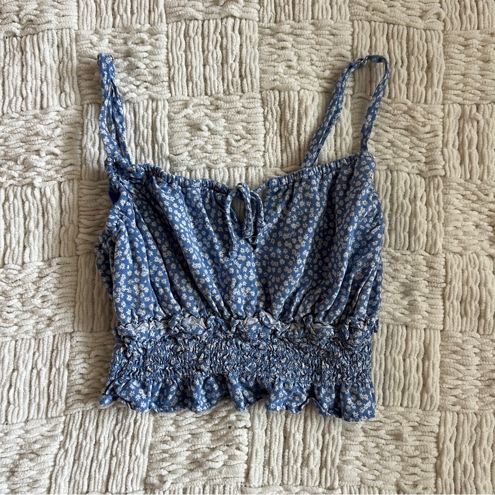 Milkmaid ruffle floral top